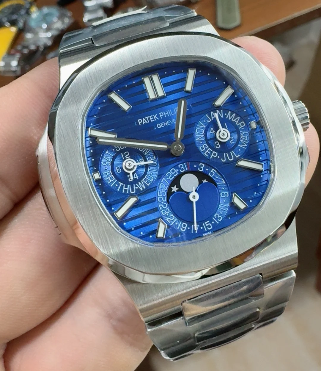 Patek Philippe 5740 — photographed off the sweep