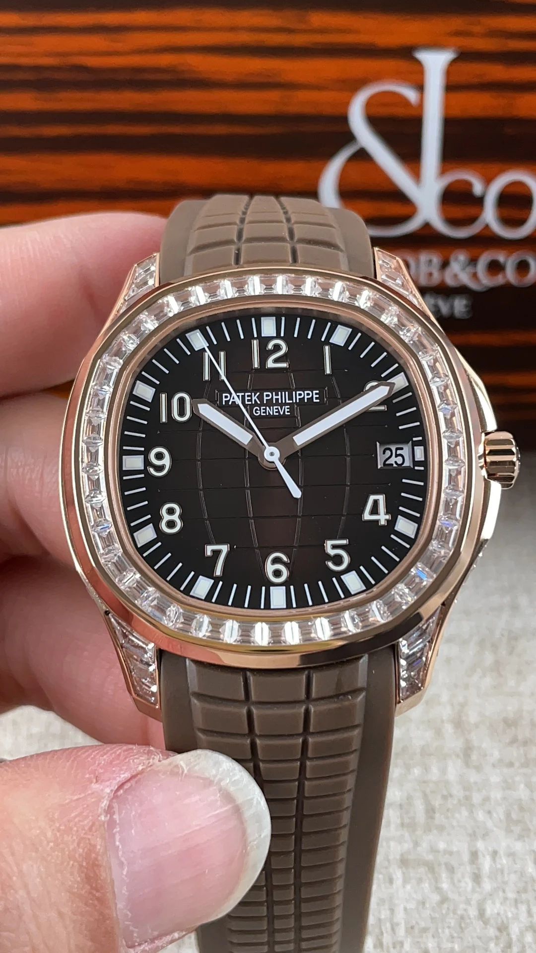 Patek Philippe Aquanaut — photographed off the sweep