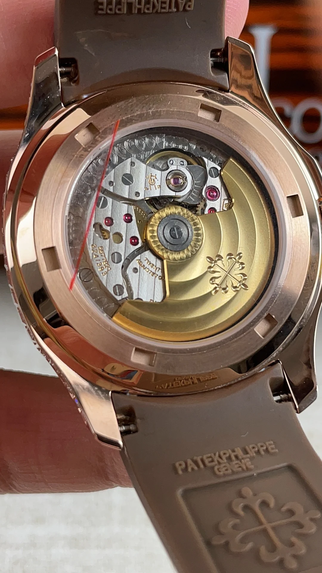 Patek Philippe Aquanaut — photographed off the sweep