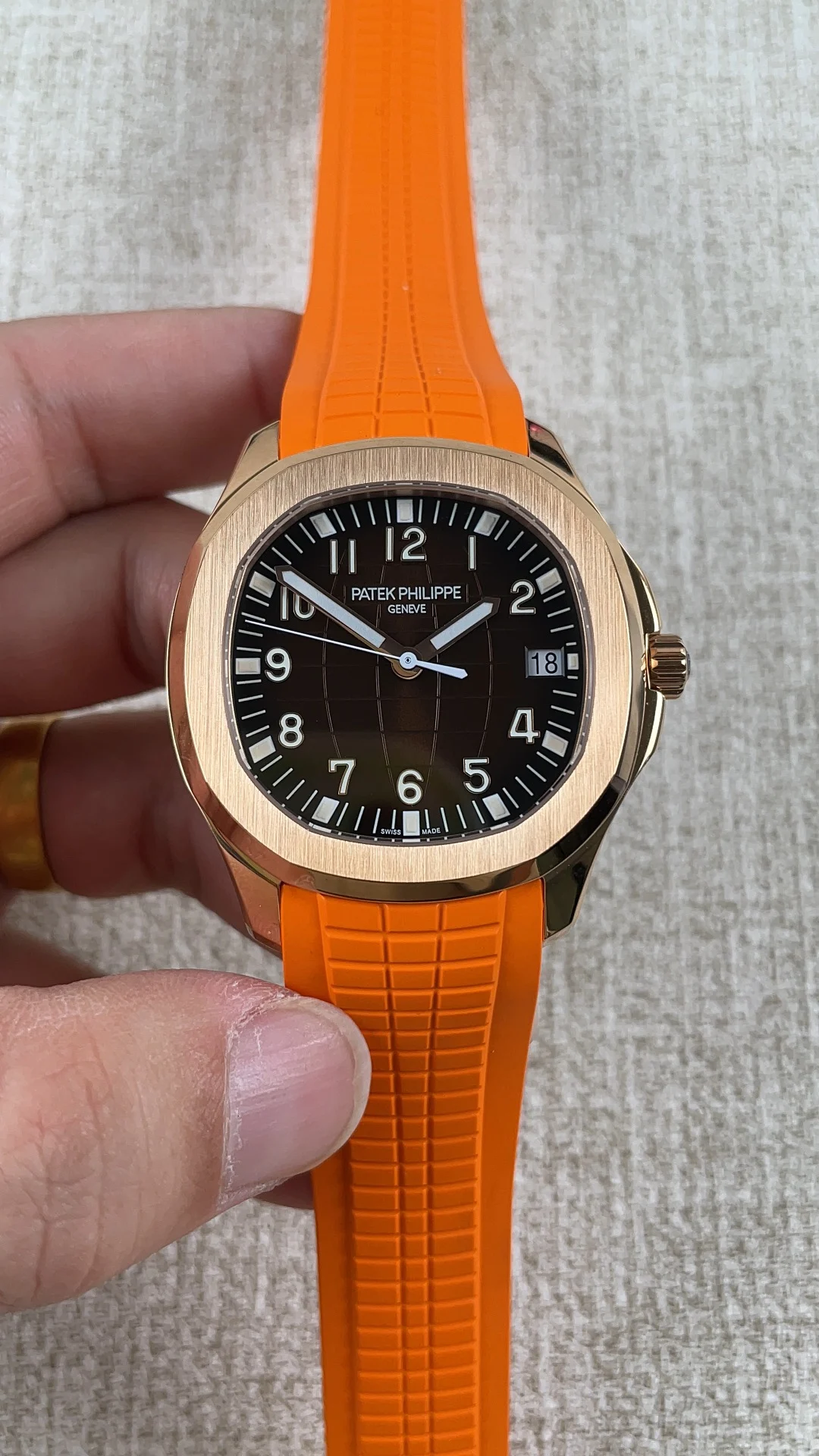 Patek Philippe Aquanaut — photographed off the sweep