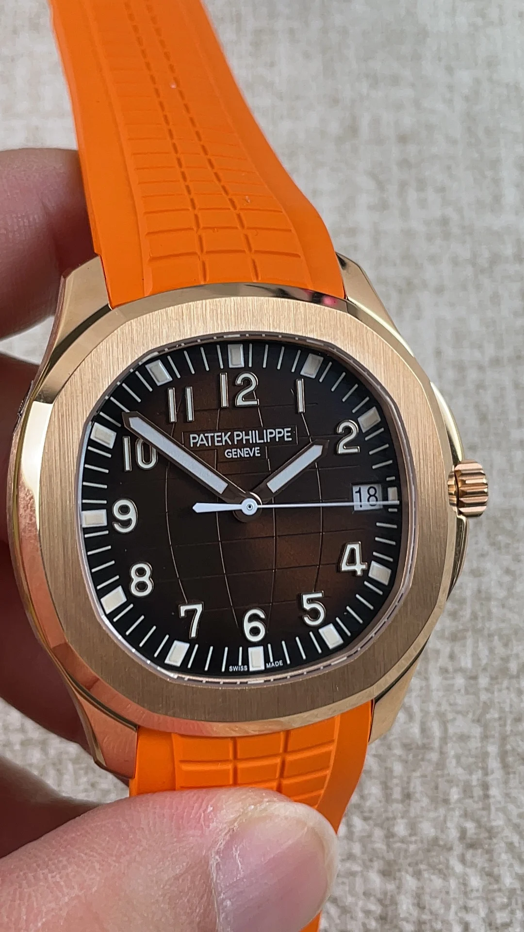 Patek Philippe Aquanaut — photographed off the sweep