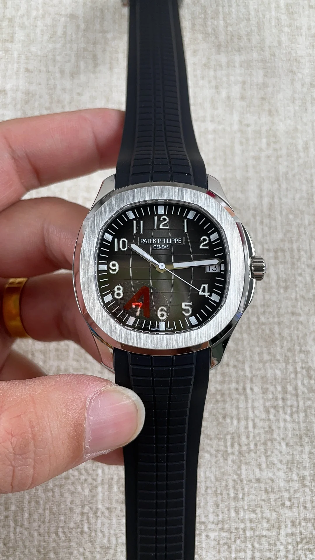 Patek Philippe Aquanaut — photographed off the sweep
