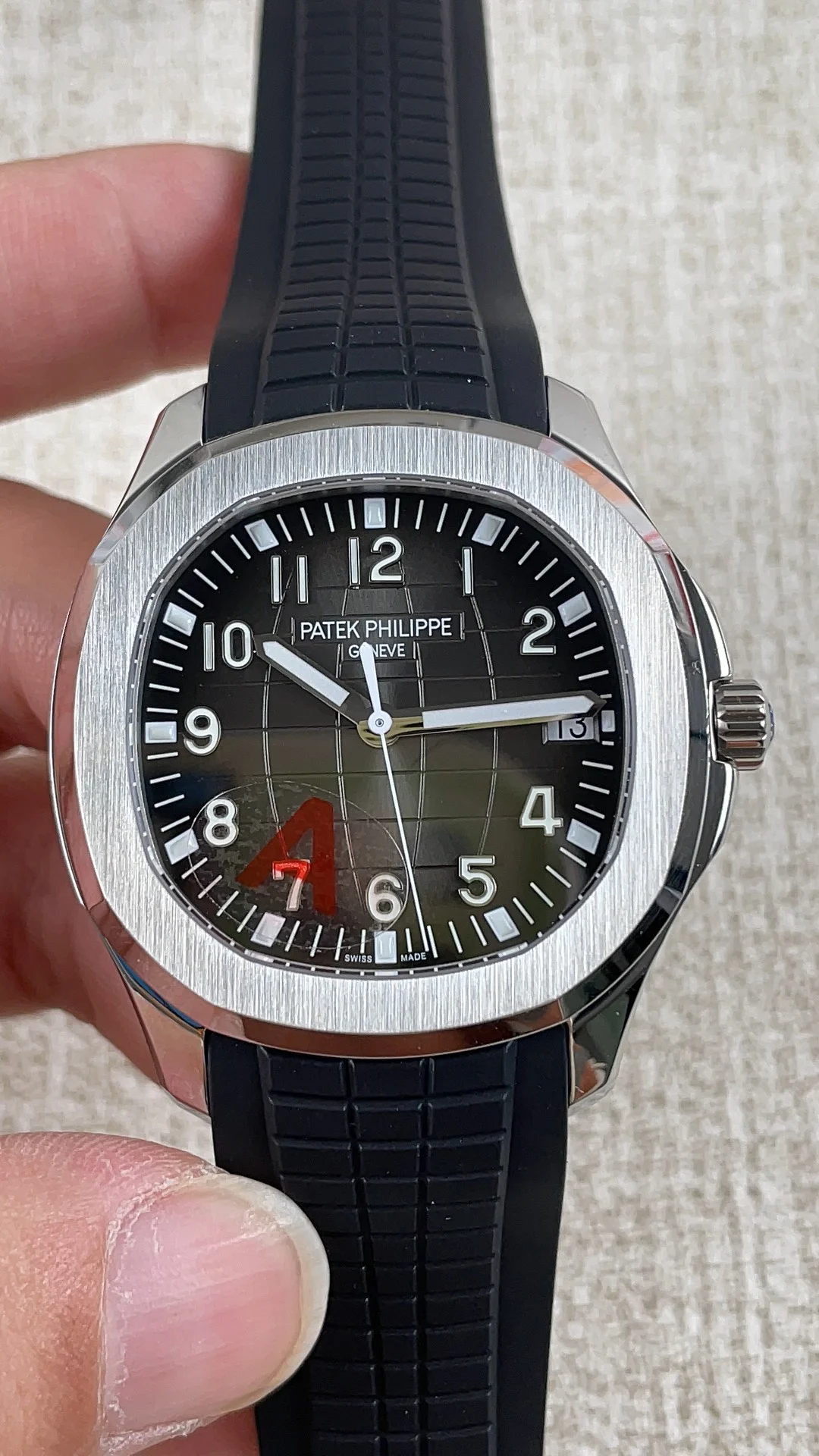 Patek Philippe Aquanaut — photographed off the sweep