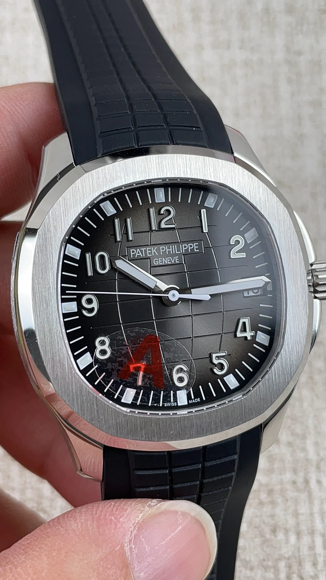 Patek Philippe Aquanaut — photographed off the sweep