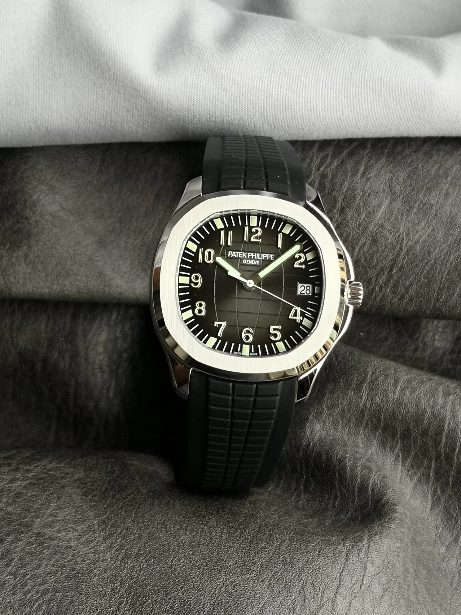 Patek Philippe Aquanaut Steel 40mm — photographed off the sweep