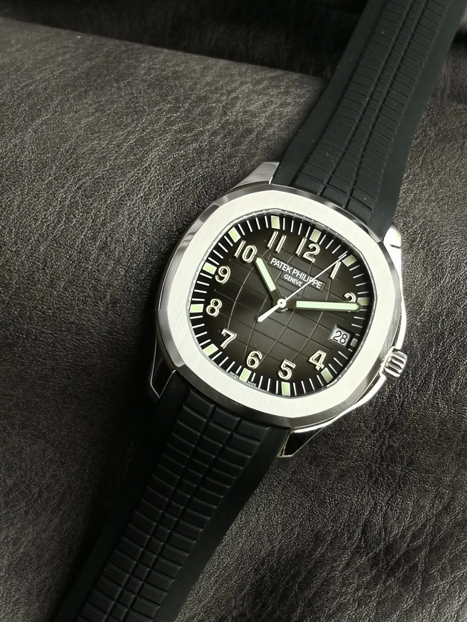 Patek Philippe Aquanaut Steel 40mm — photographed off the sweep