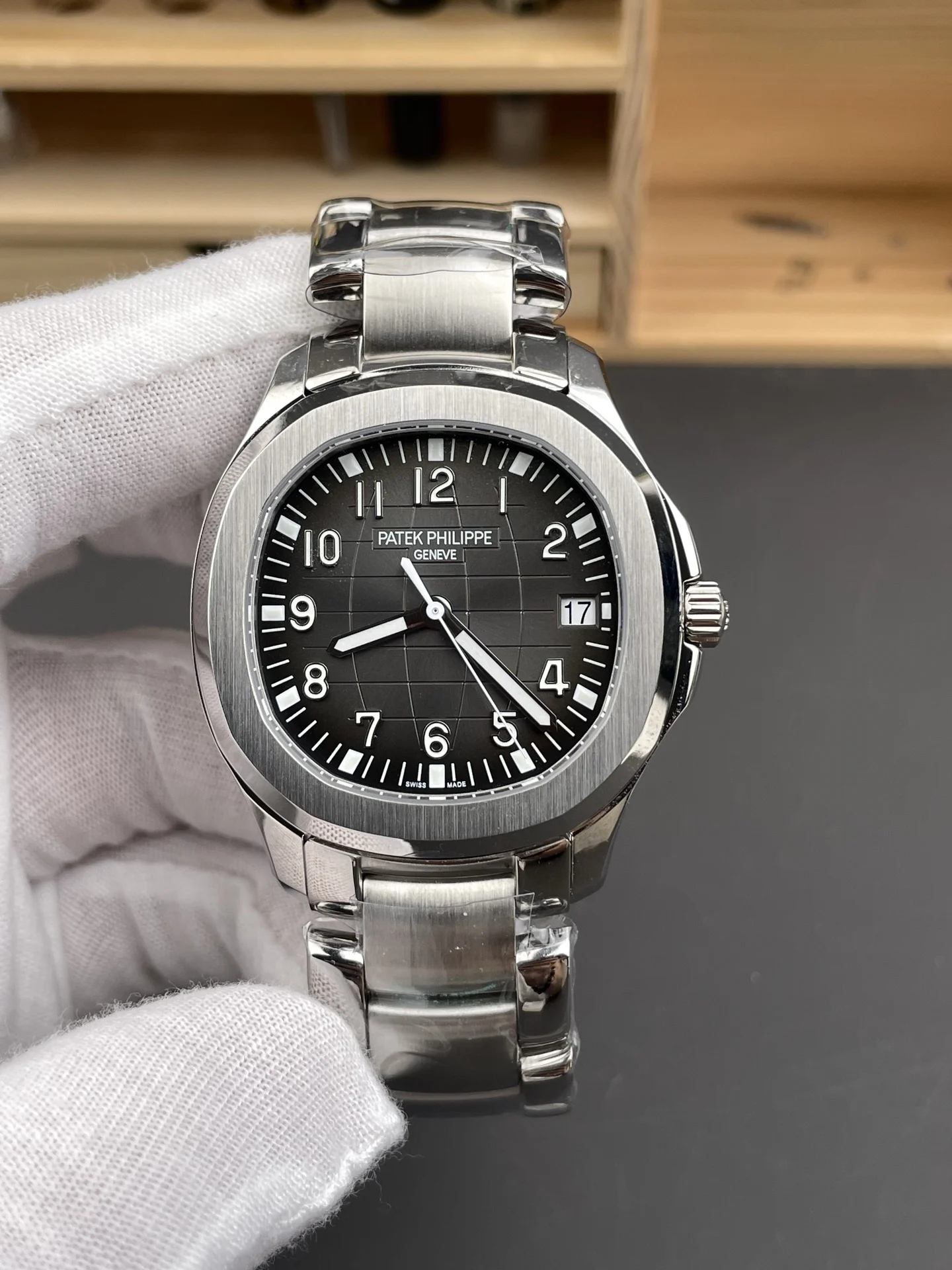 Patek Philippe Aquanaut Steel 5167 — photographed off the sweep