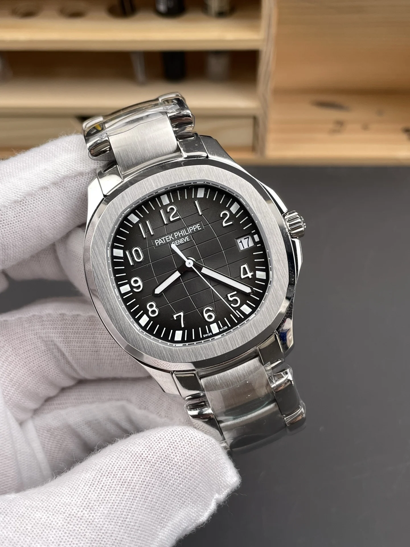 Patek Philippe Aquanaut Steel 5167 — photographed off the sweep