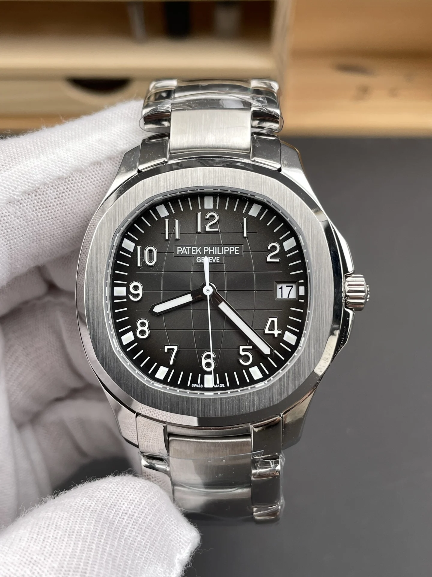 Patek Philippe Aquanaut Steel 5167 — photographed off the sweep