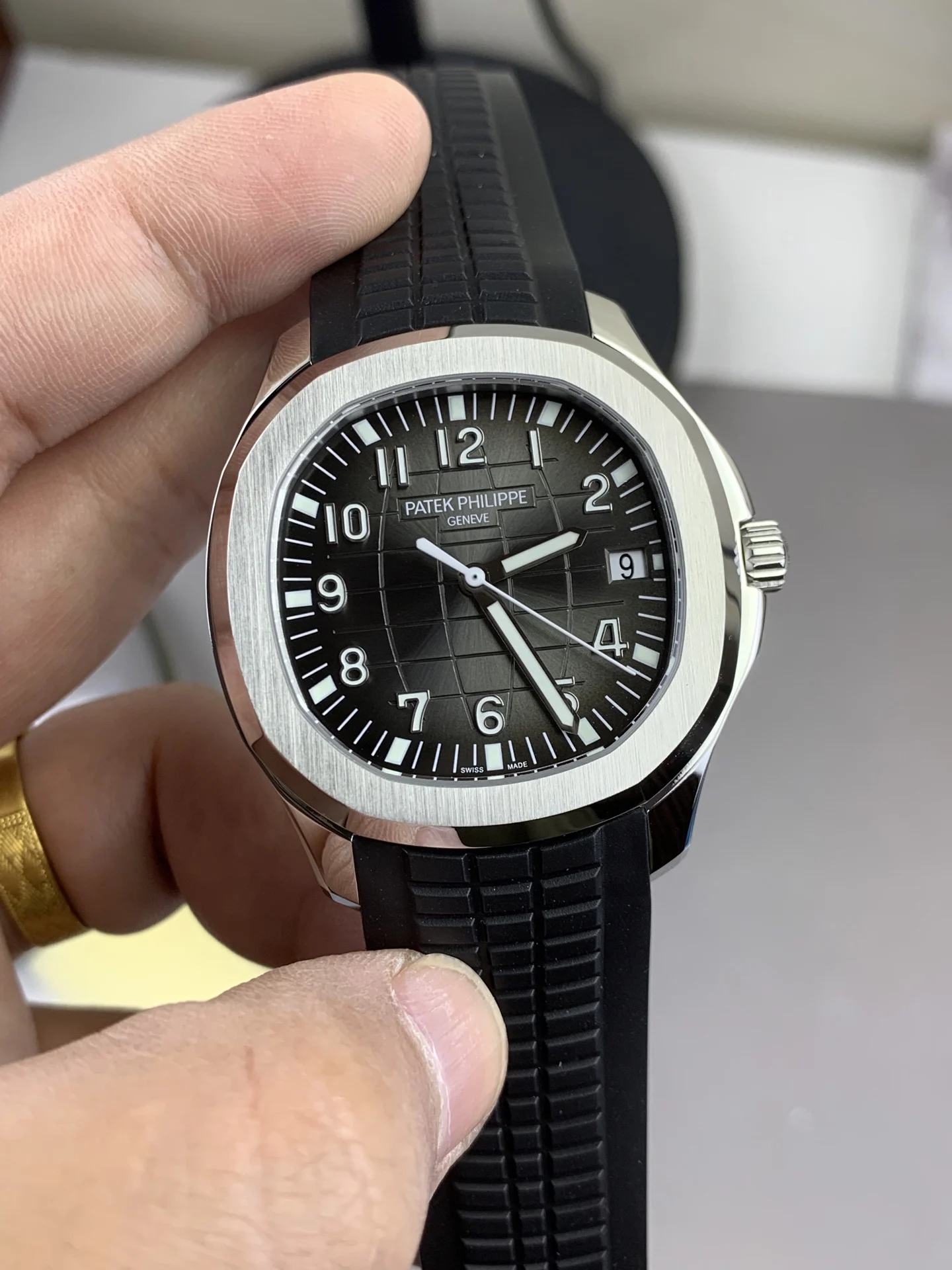 Patek Philippe Aquanaut — photographed off the sweep