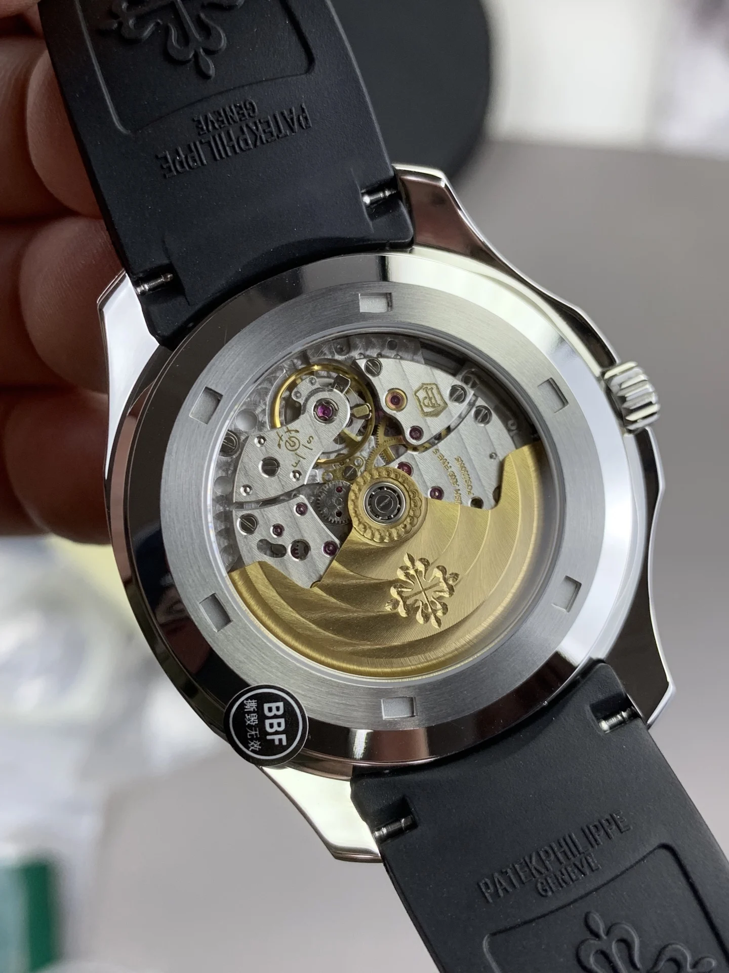 Patek Philippe Aquanaut — photographed off the sweep