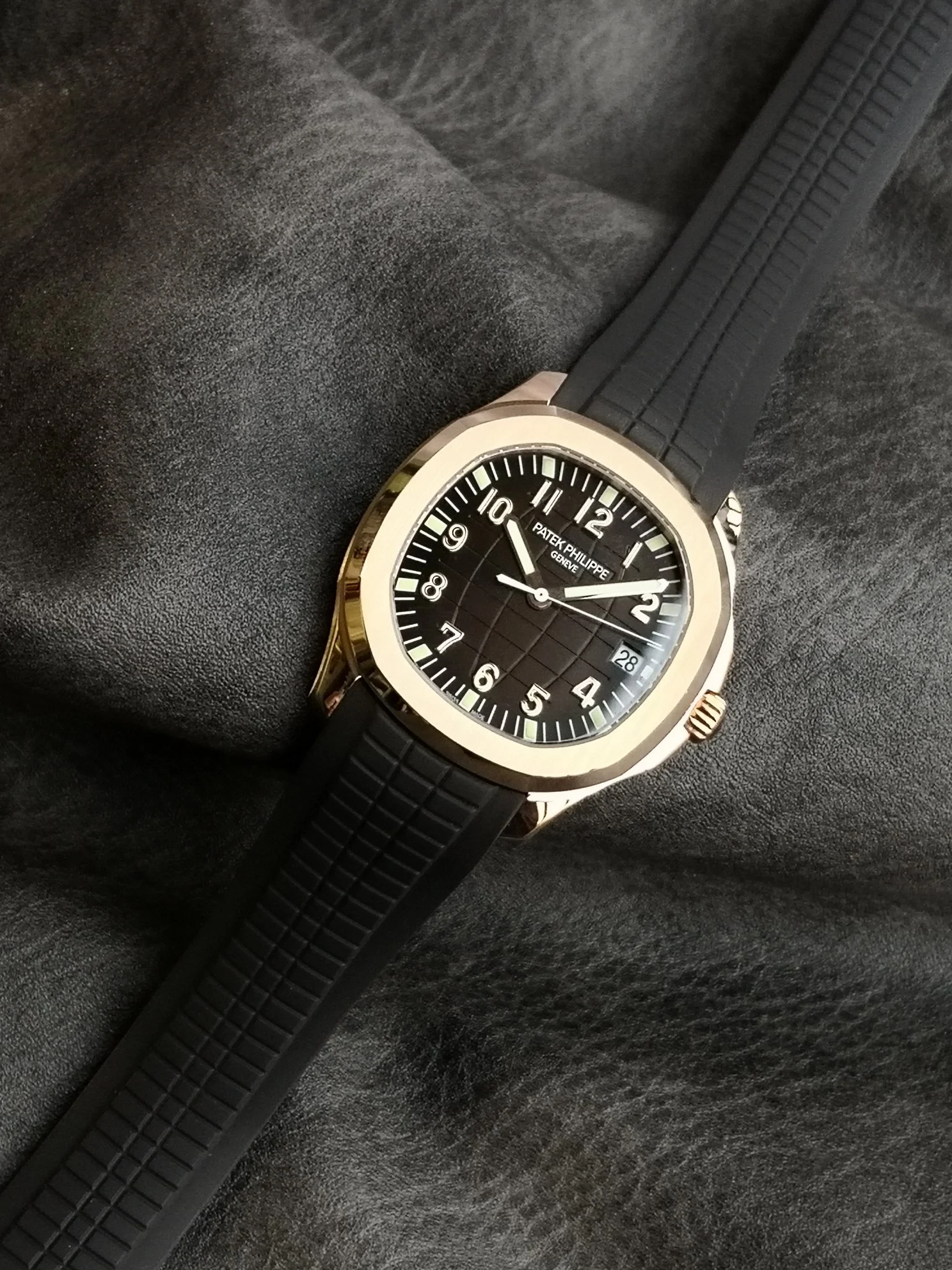 Patek Philippe Brown Dial — photographed off the sweep