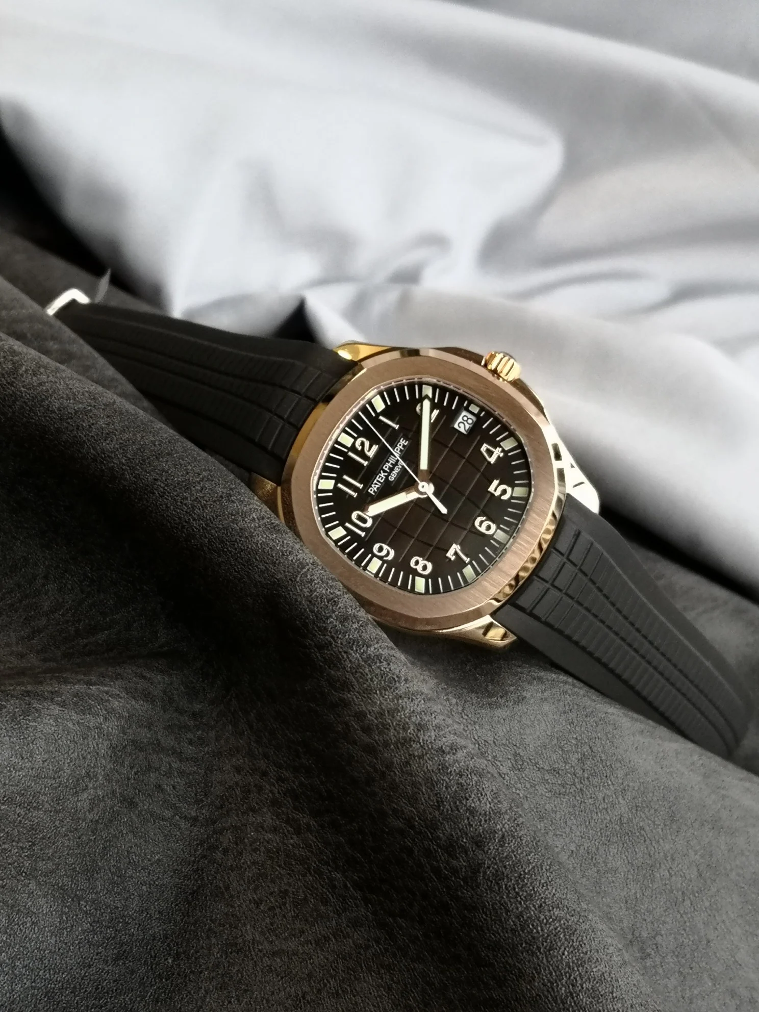 Patek Philippe Brown Dial — photographed off the sweep