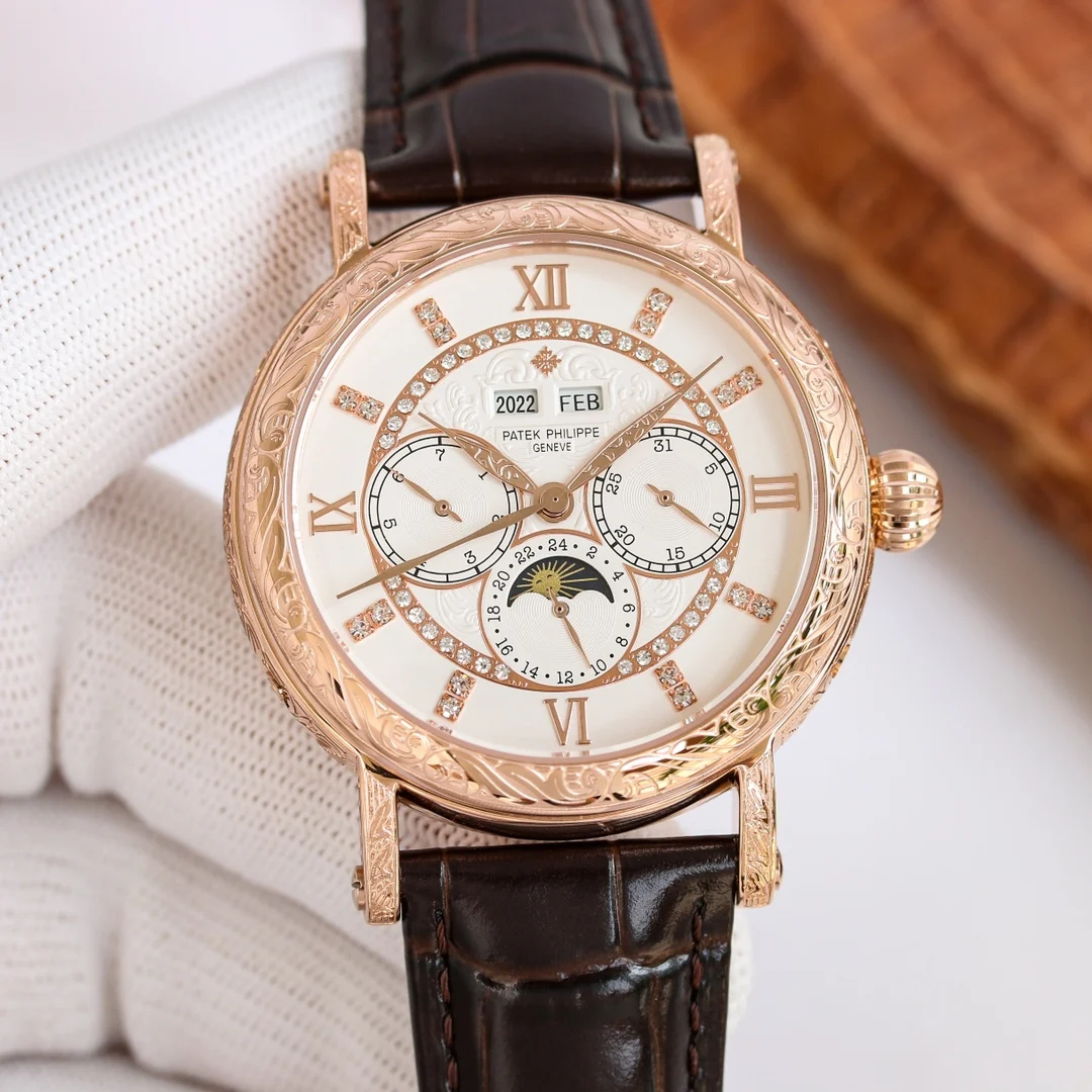 Patek Philippe Calatrava Perpetual Calendar 42mm — photographed off the sweep