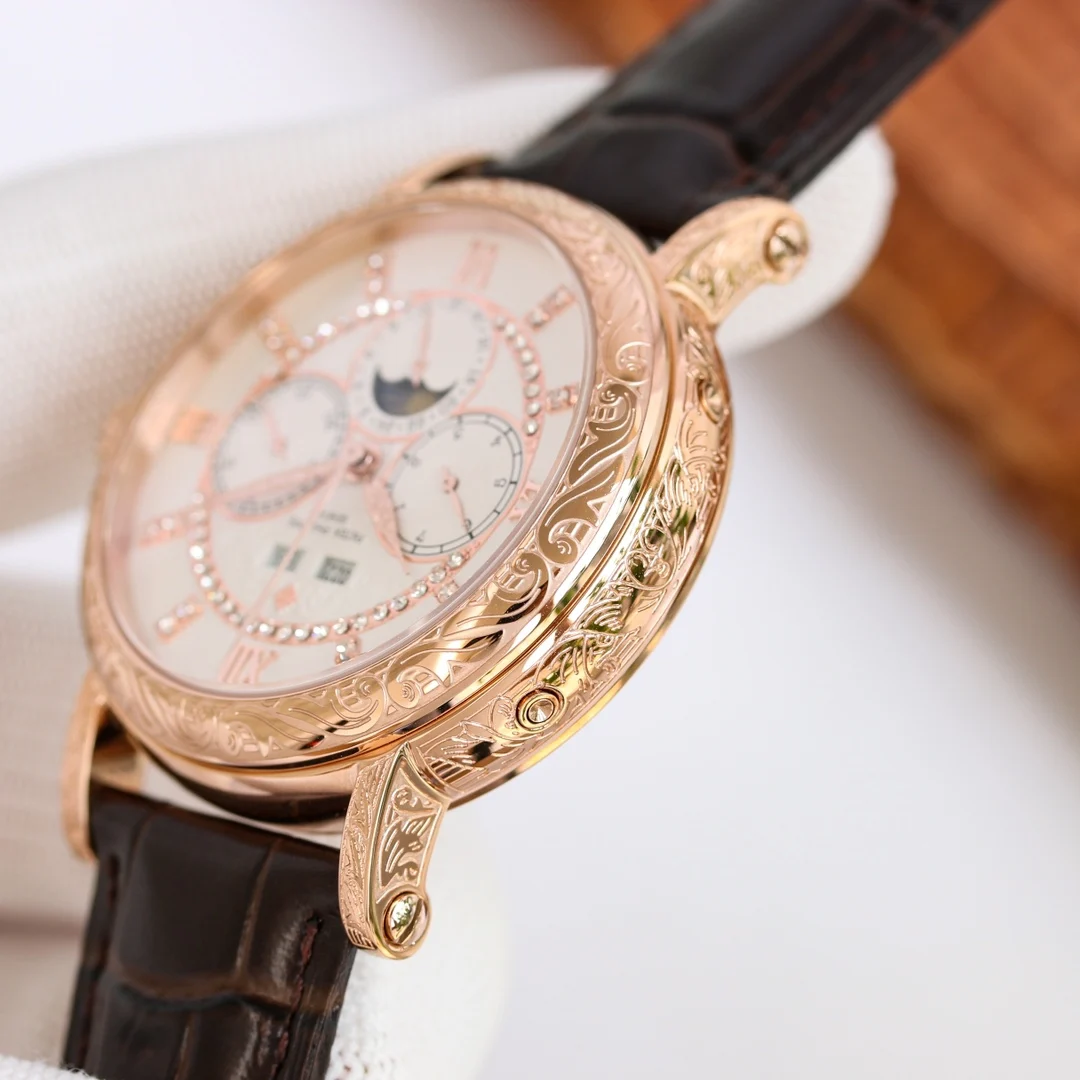 Patek Philippe Calatrava Perpetual Calendar 42mm — photographed off the sweep