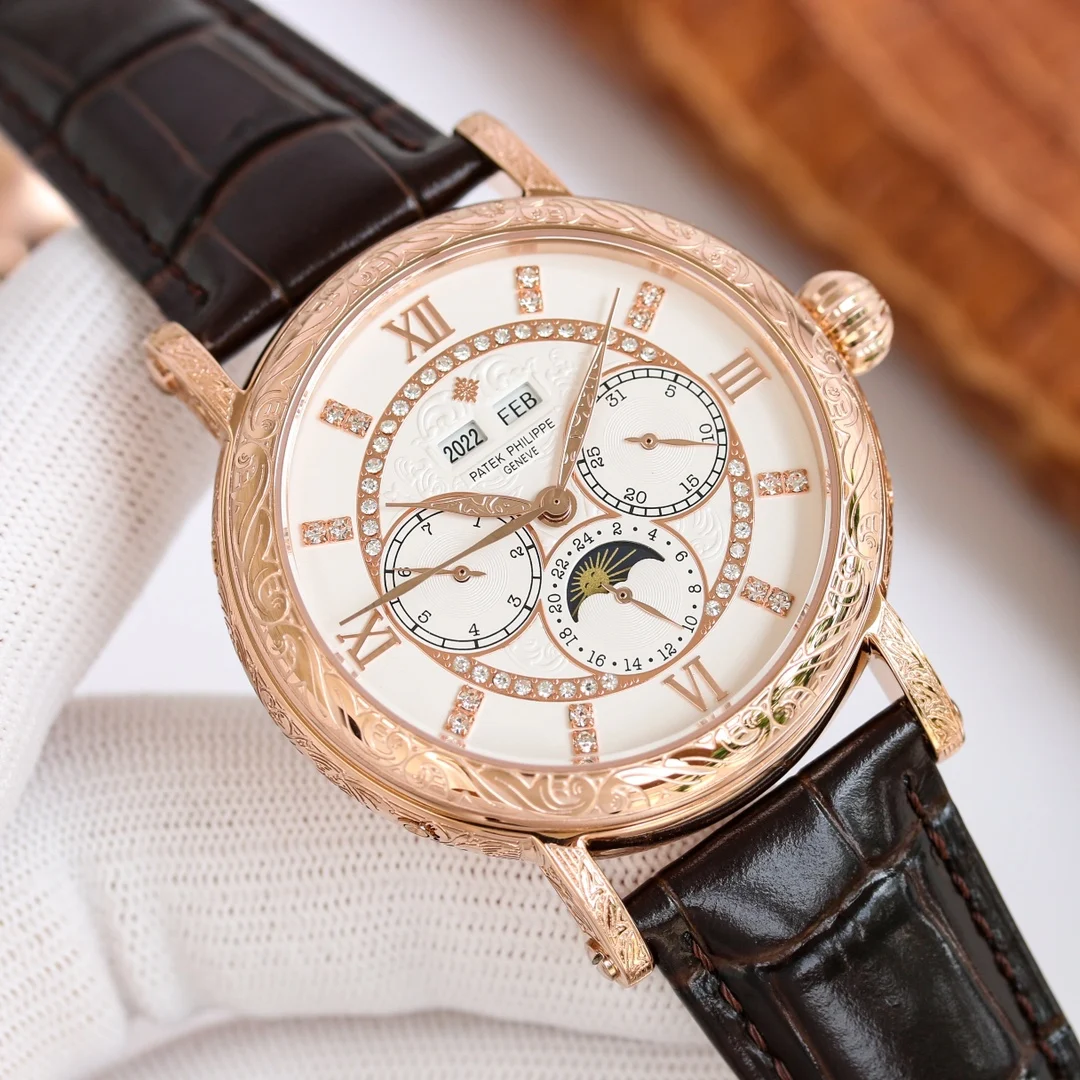 Patek Philippe Calatrava Perpetual Calendar 42mm — photographed off the sweep