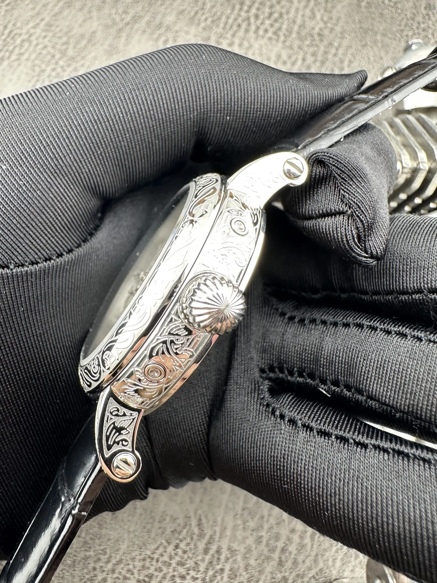 Patek Philippe Calatrava Perpetual Calendar 42mm — photographed off the sweep