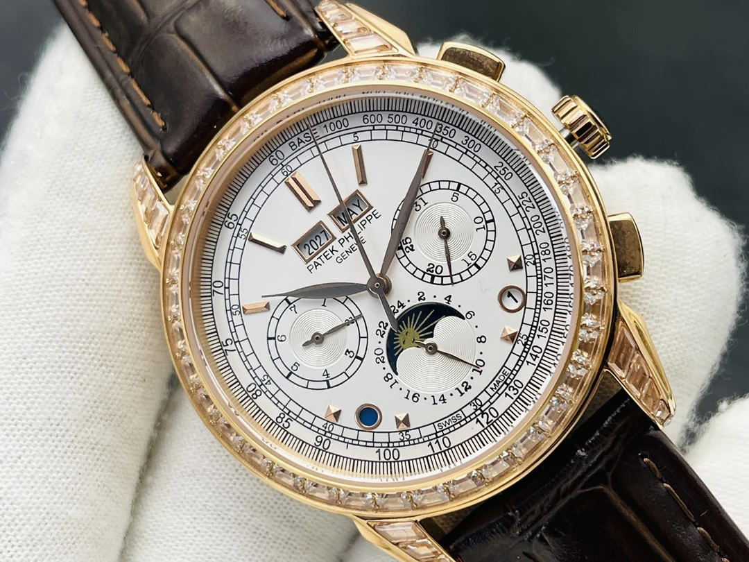 Patek Philippe Calatrava Perpetual Calendar Silver Dial — photographed off the sweep