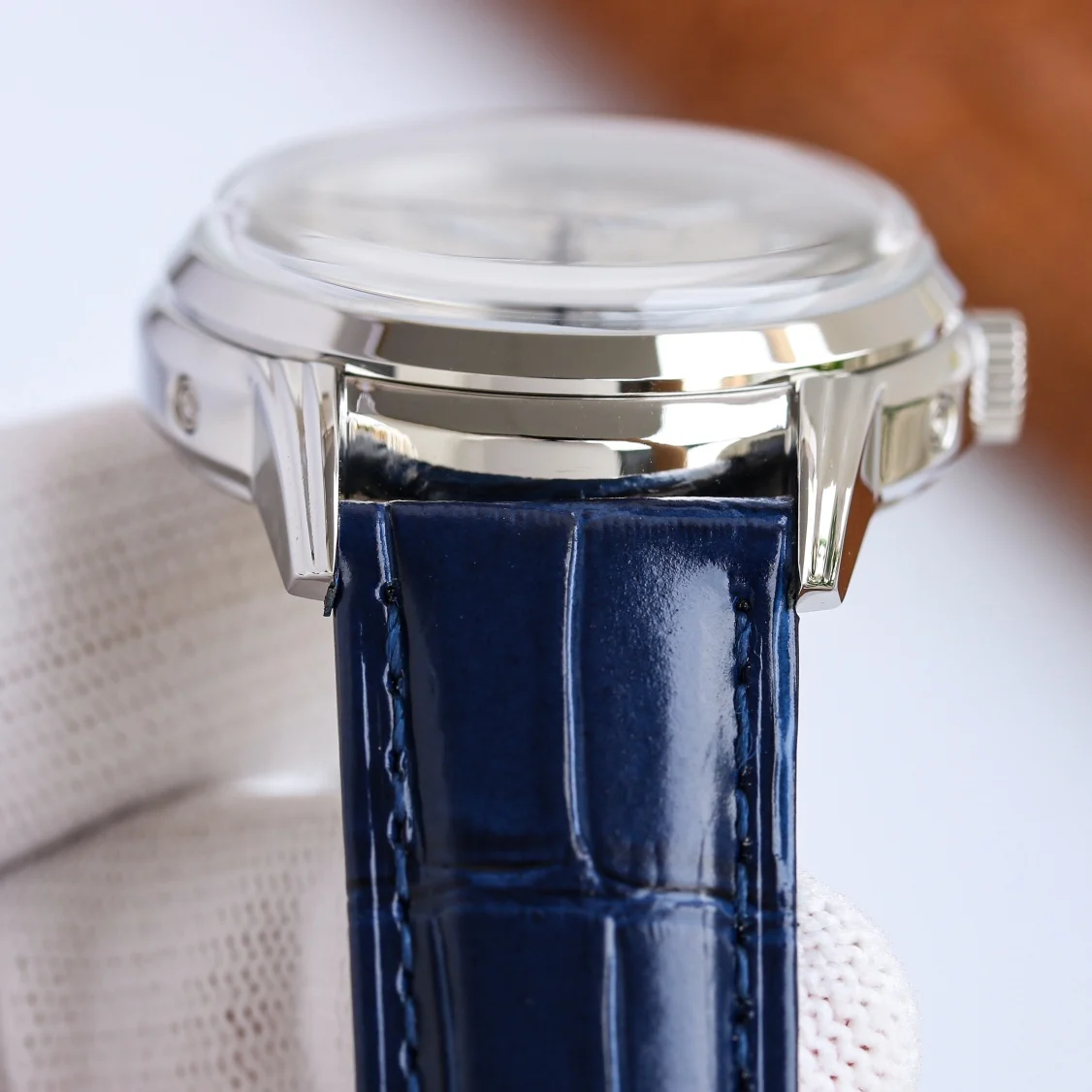 Patek Philippe Chocolate Steel Brown Dial 40mm — photographed off the sweep