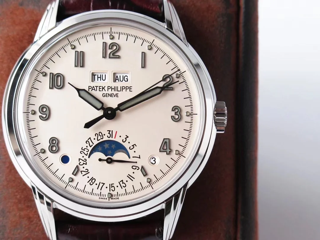 Patek Philippe Chocolate Steel Brown Dial 40mm — photographed off the sweep