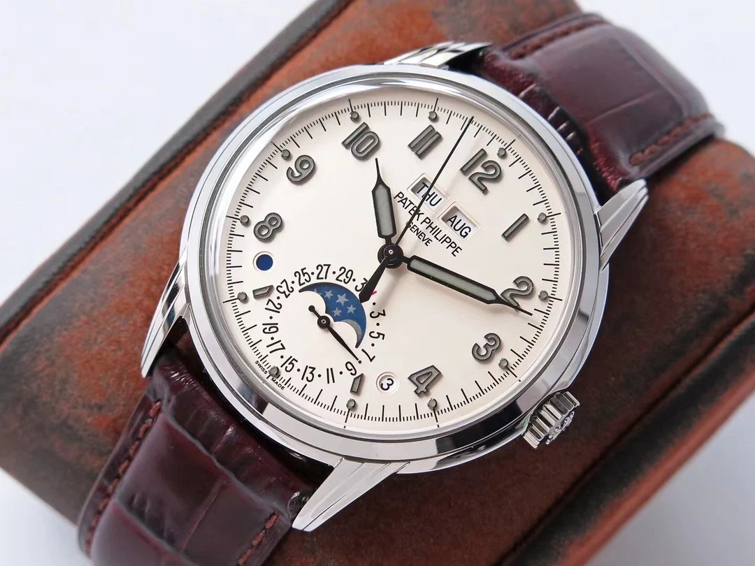 Patek Philippe Chocolate Steel Brown Dial 40mm — photographed off the sweep
