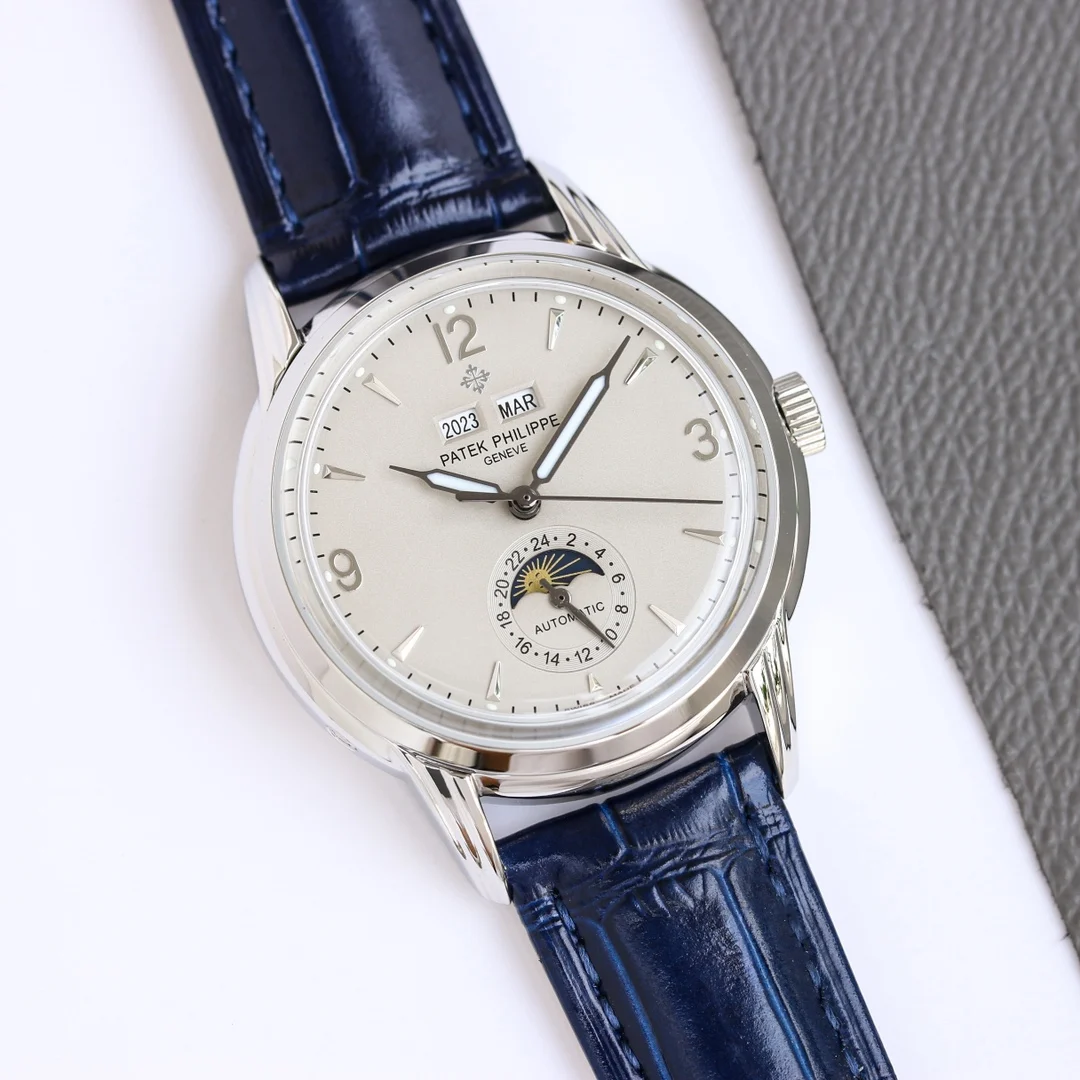 Patek Philippe Chocolate Steel Brown Dial 40mm — photographed off the sweep