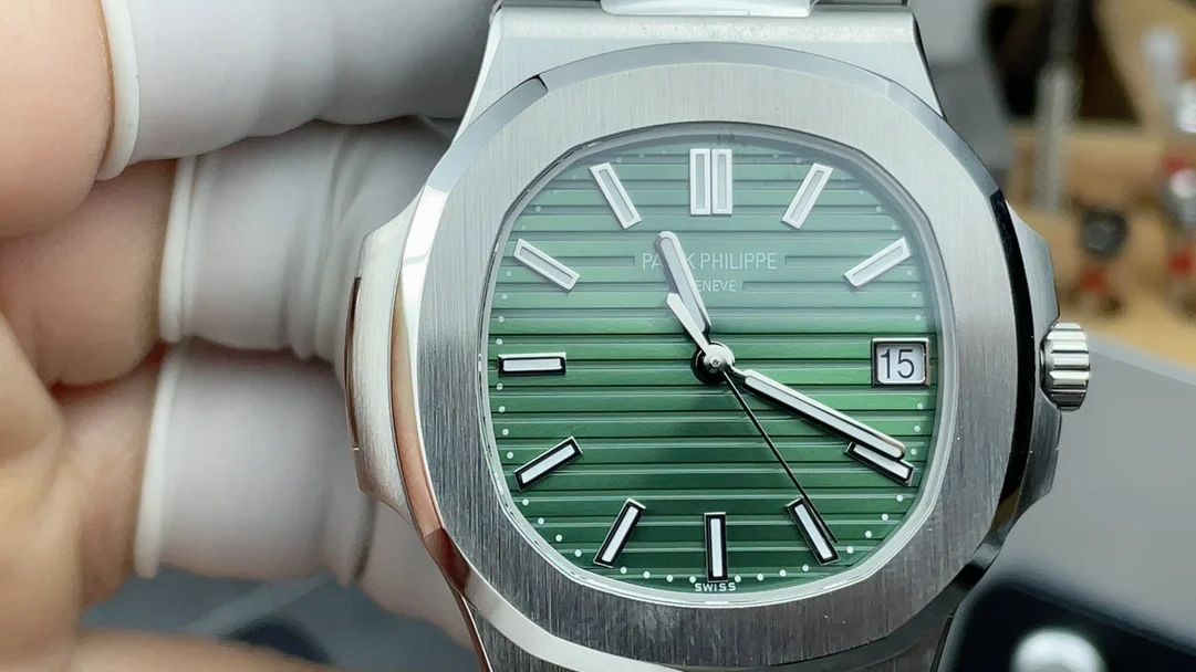 Patek Philippe Green Dial 5711 — photographed off the sweep