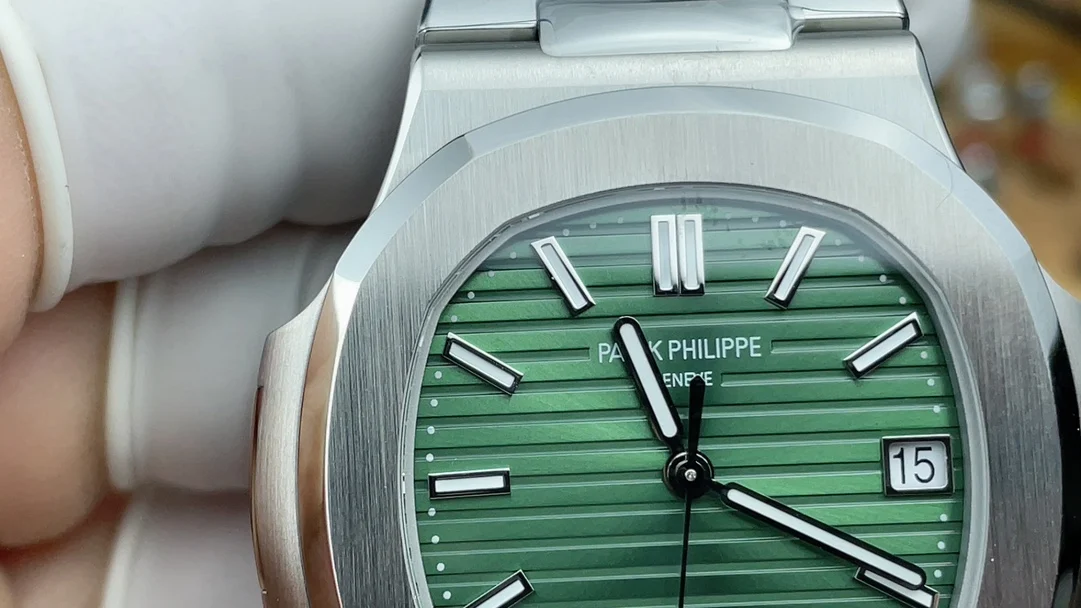 Patek Philippe Green Dial 5711 — photographed off the sweep