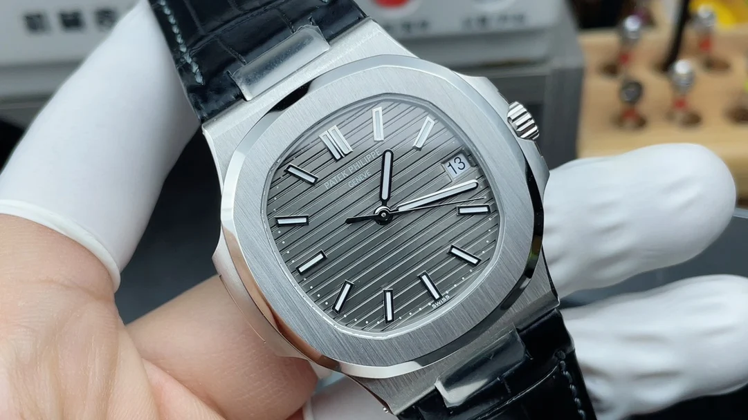 Patek Philippe Grey Dial 5711 — photographed off the sweep