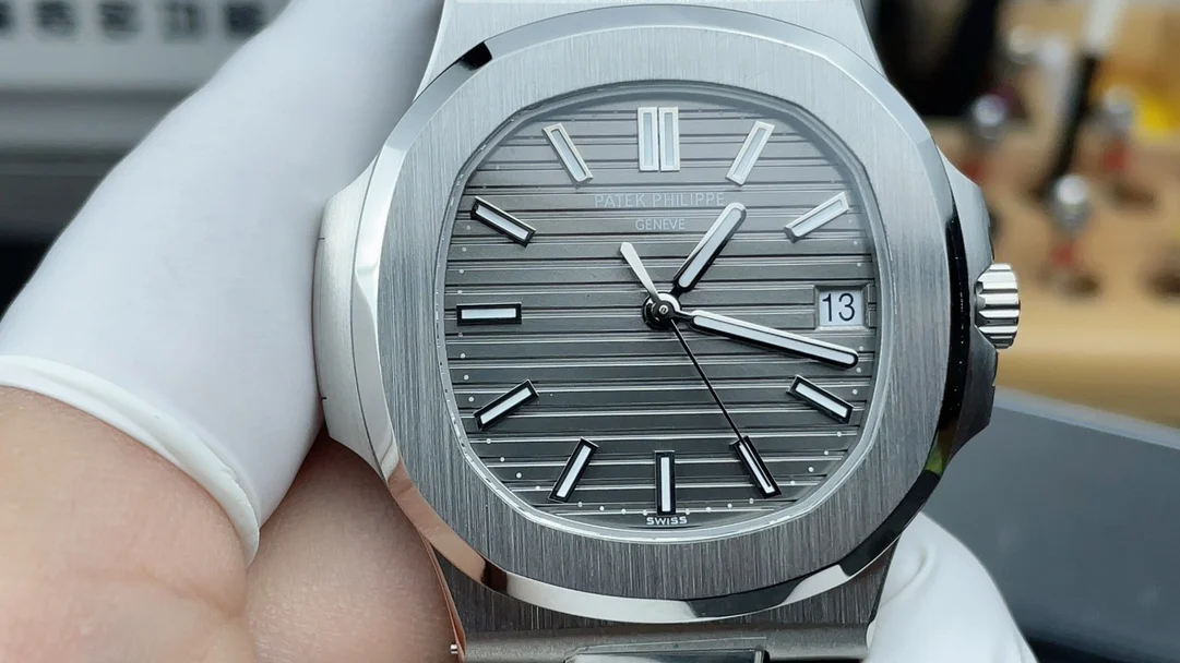 Patek Philippe Grey Dial 5711 — photographed off the sweep