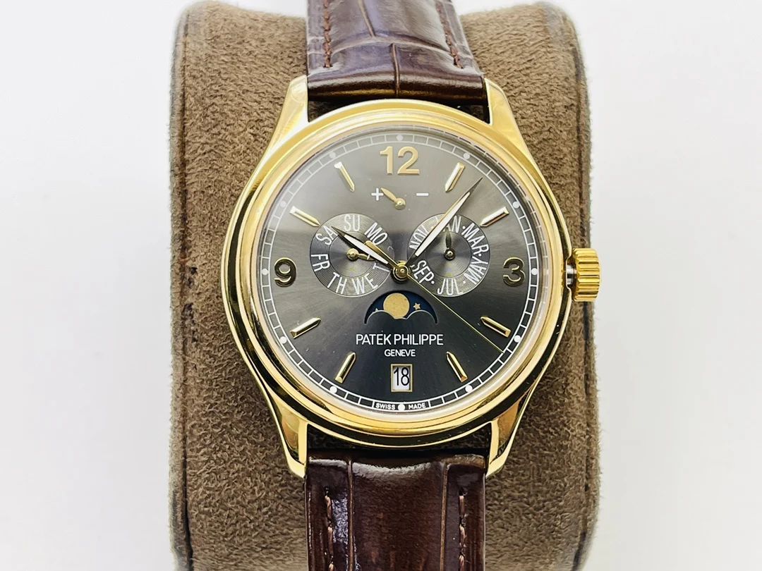 Patek Philippe Moon Phase 5146R 39mm — photographed off the sweep