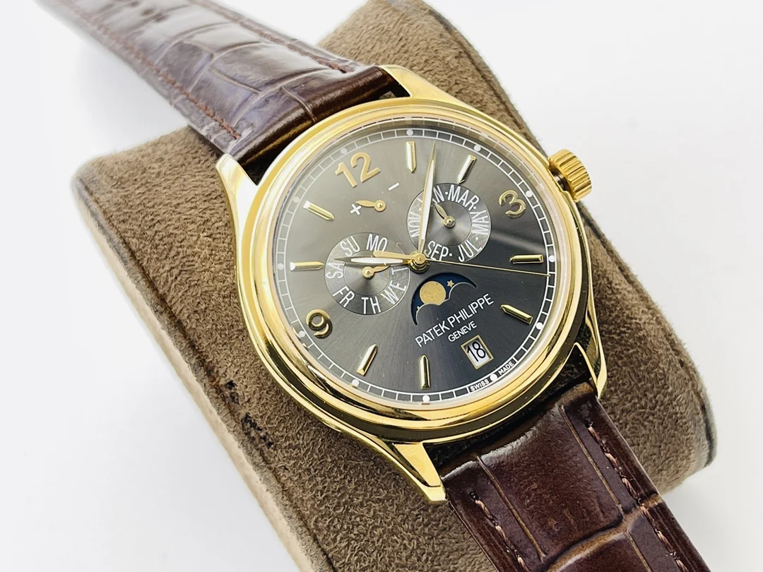 Patek Philippe Moon Phase 5146R 39mm — photographed off the sweep