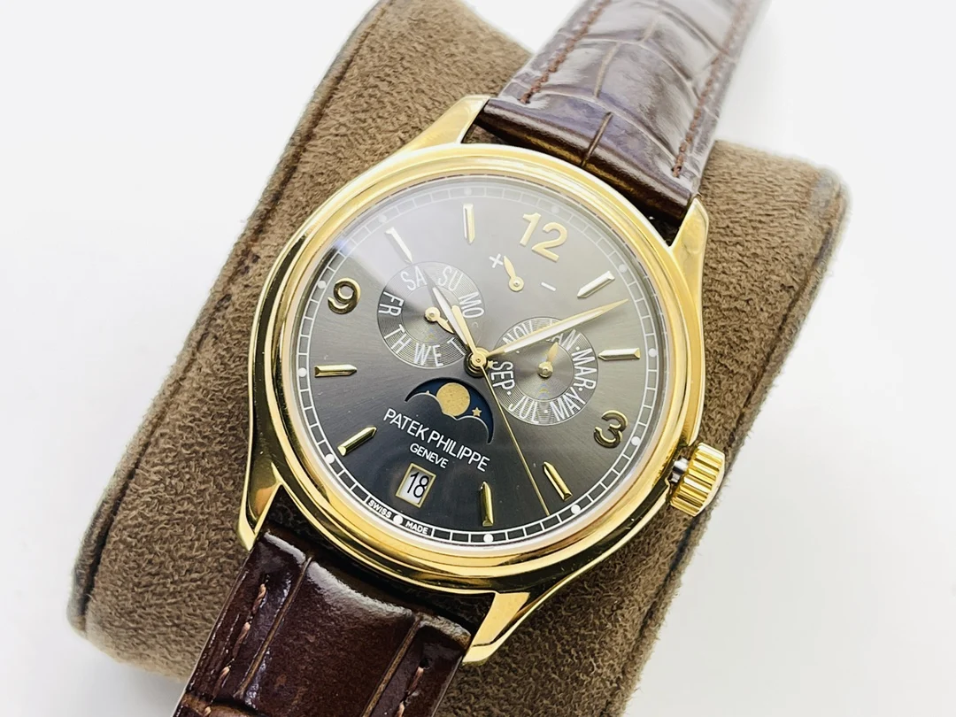 Patek Philippe Moon Phase 5146R 39mm — photographed off the sweep