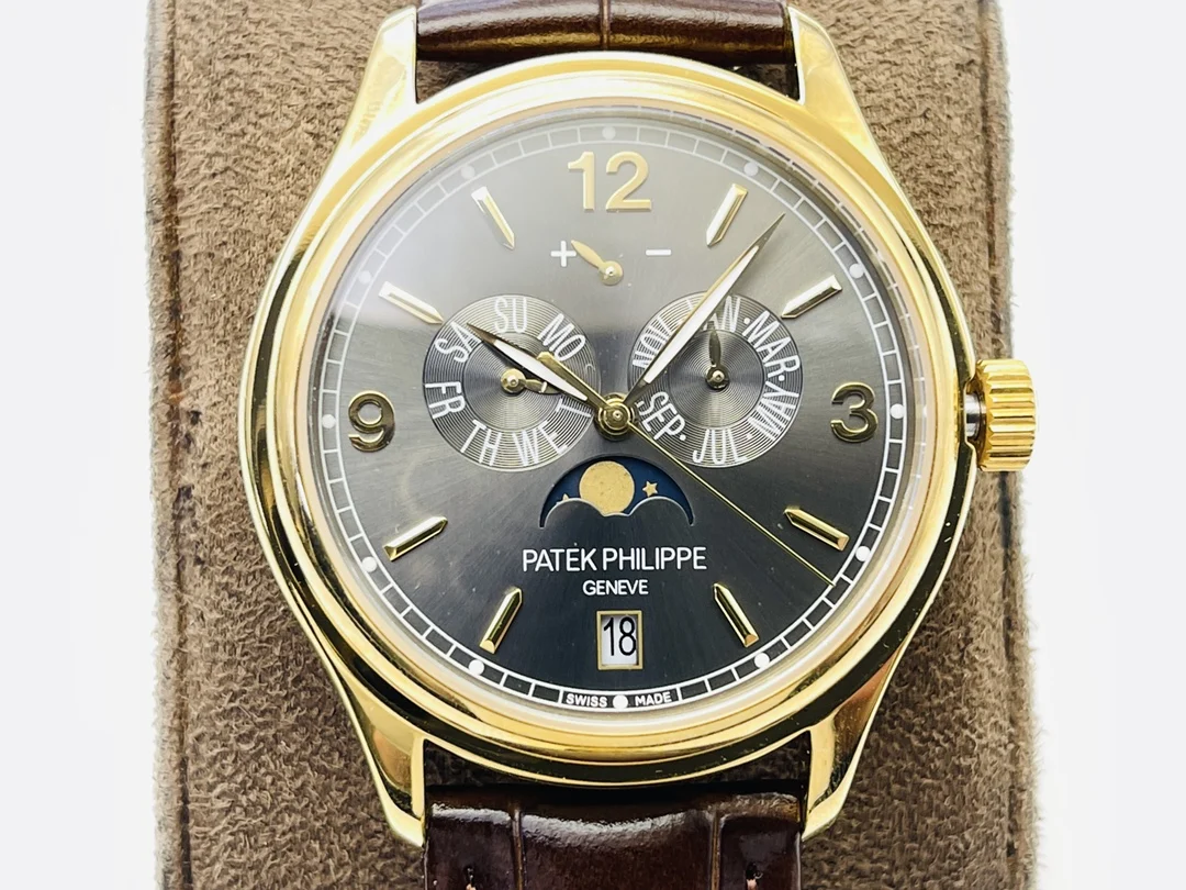 Patek Philippe Moon Phase 5146R 39mm — photographed off the sweep