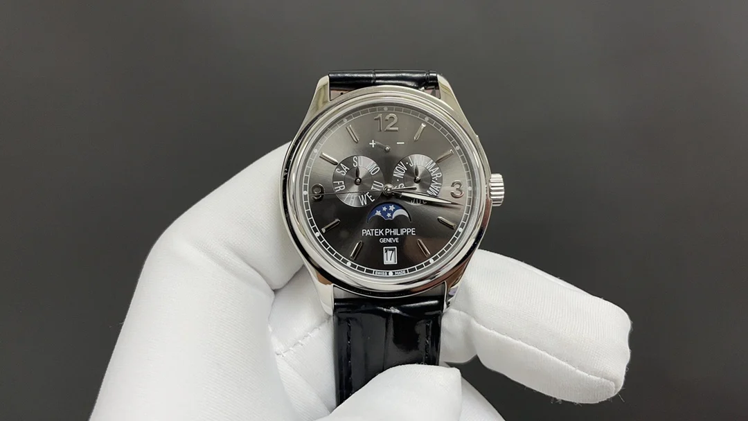 Patek Philippe Moon Phase 5146R 39mm — photographed off the sweep