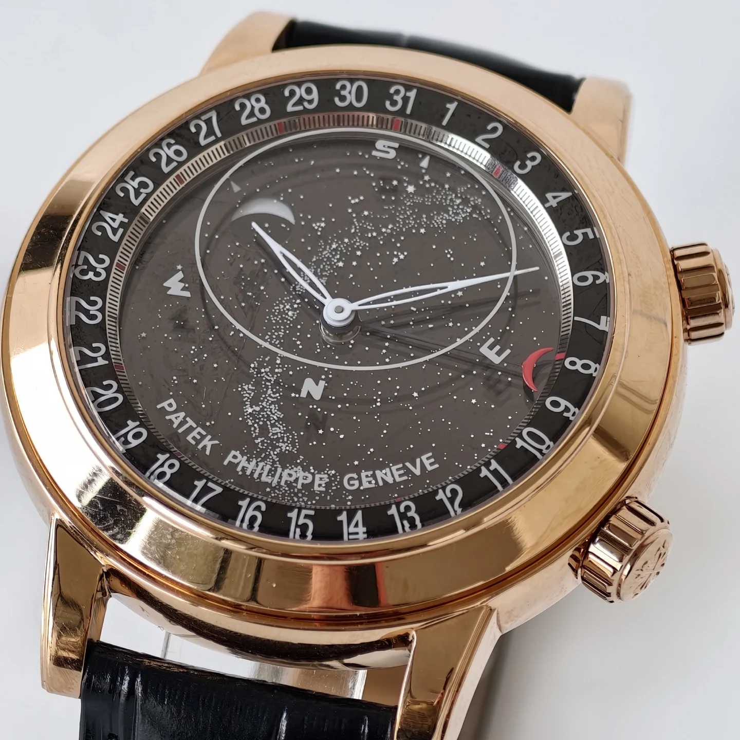 Patek Philippe Moon Phase 6102 β photographed off the sweep