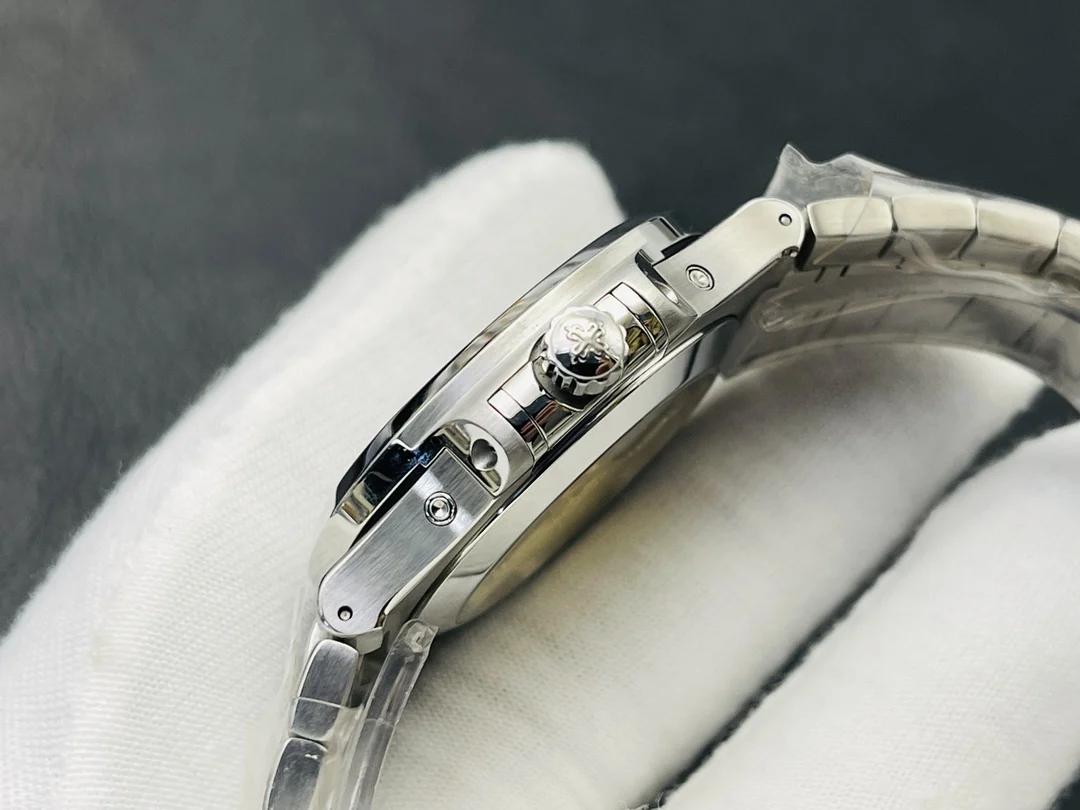 Patek Philippe Moon Phase Grey Dial — photographed off the sweep
