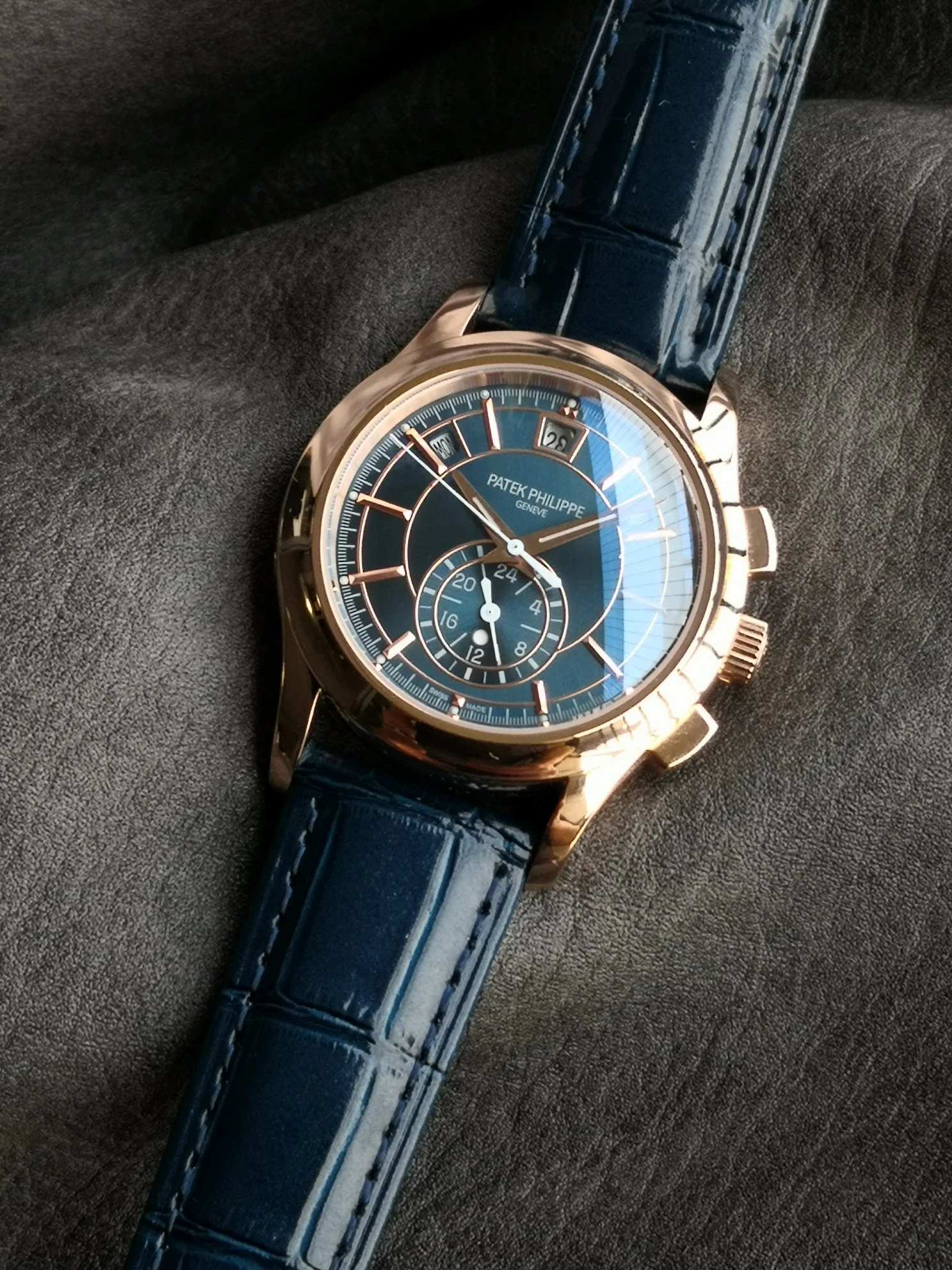 Patek Philippe Nautilus — photographed off the sweep