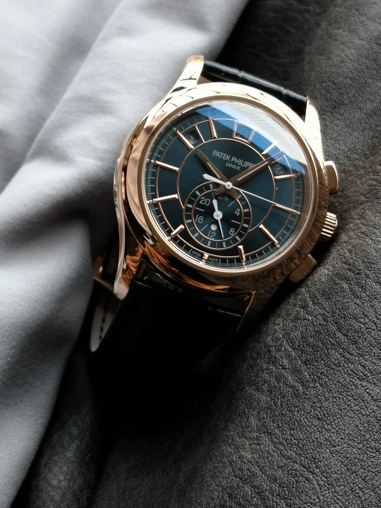 Patek Philippe Nautilus — photographed off the sweep