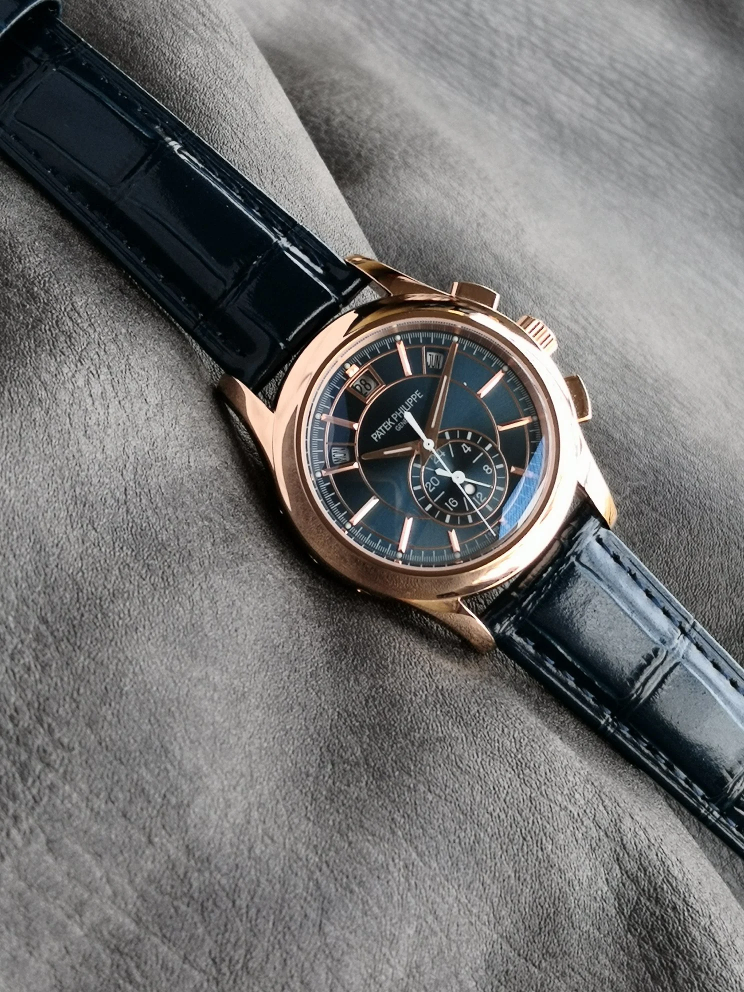 Patek Philippe Nautilus — photographed off the sweep