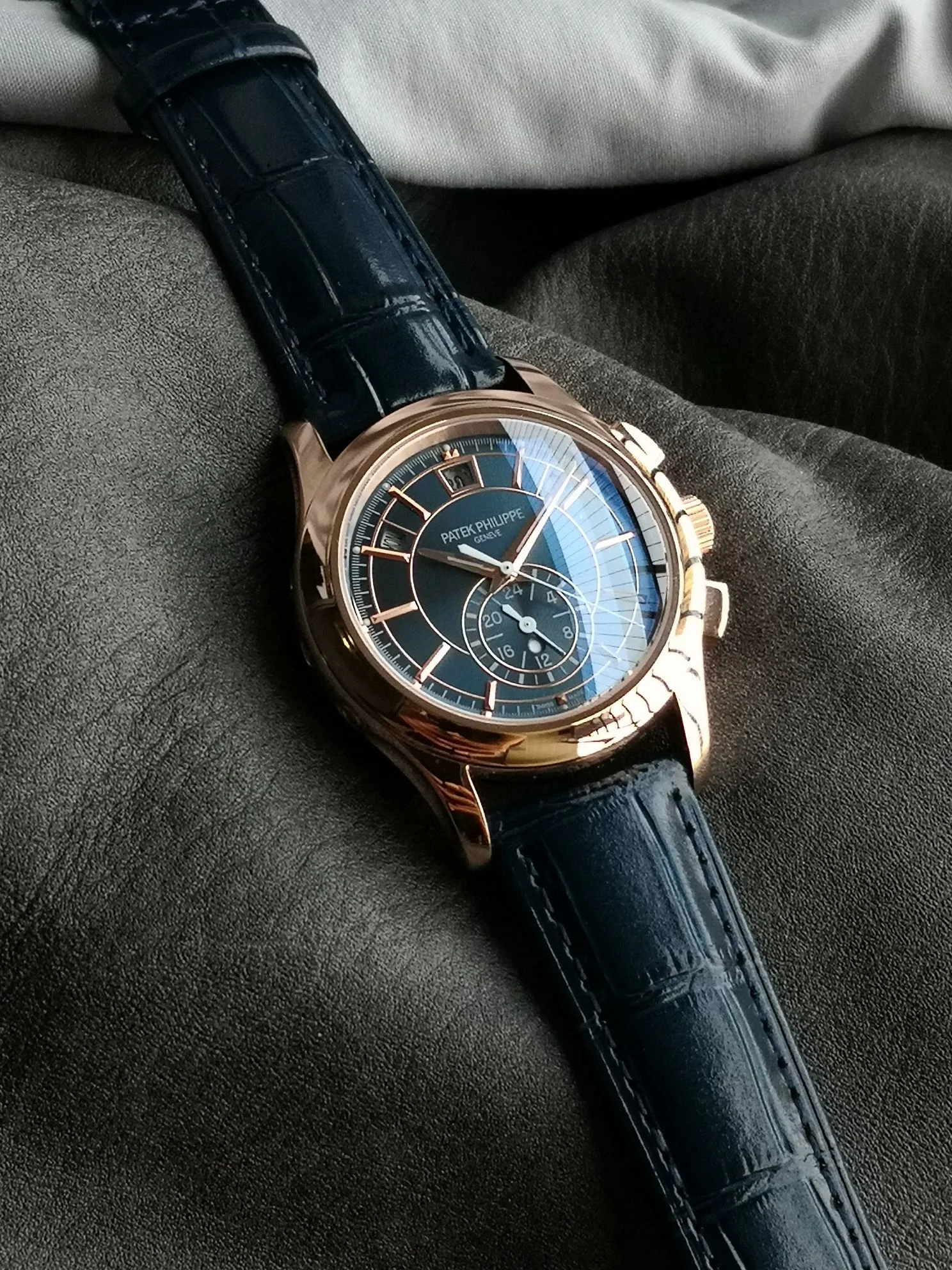 Patek Philippe Nautilus — photographed off the sweep