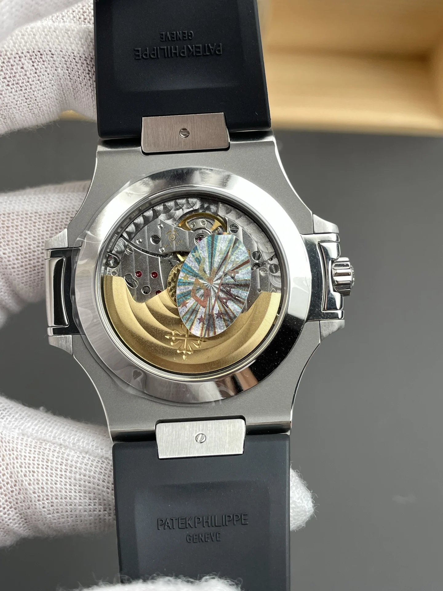 Patek Philippe Nautilus 5726 — photographed off the sweep