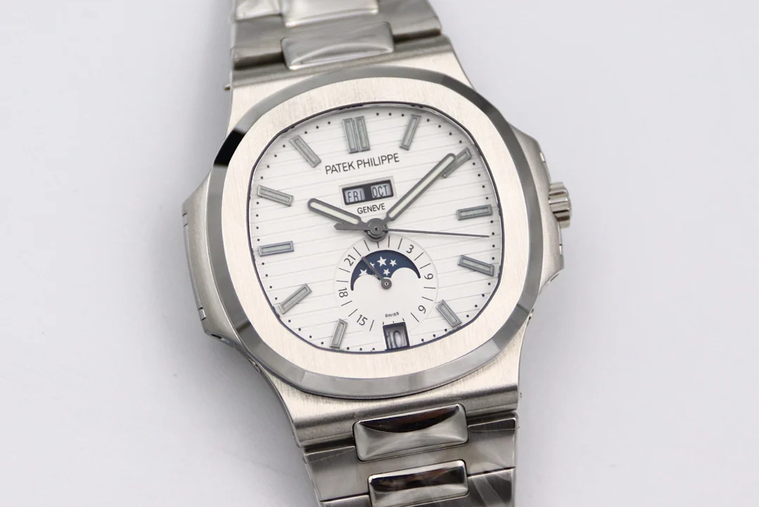 Patek Philippe Nautilus Annual Calendar 5726 — photographed off the sweep