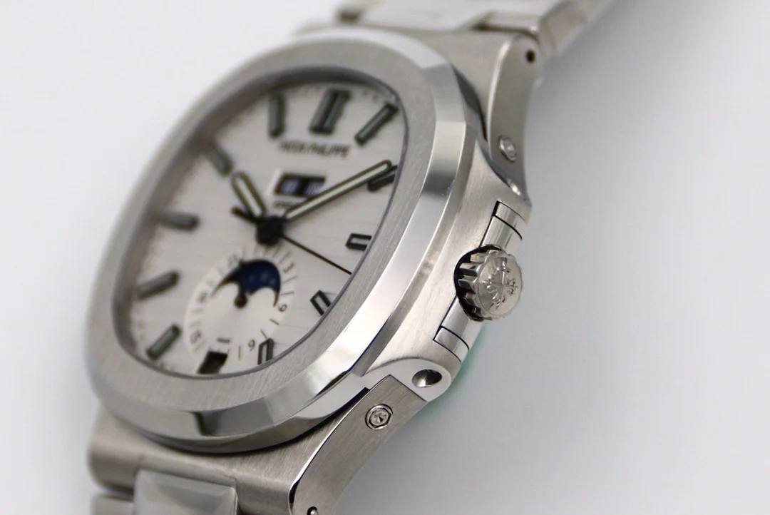Patek Philippe Nautilus Annual Calendar 5726 — photographed off the sweep
