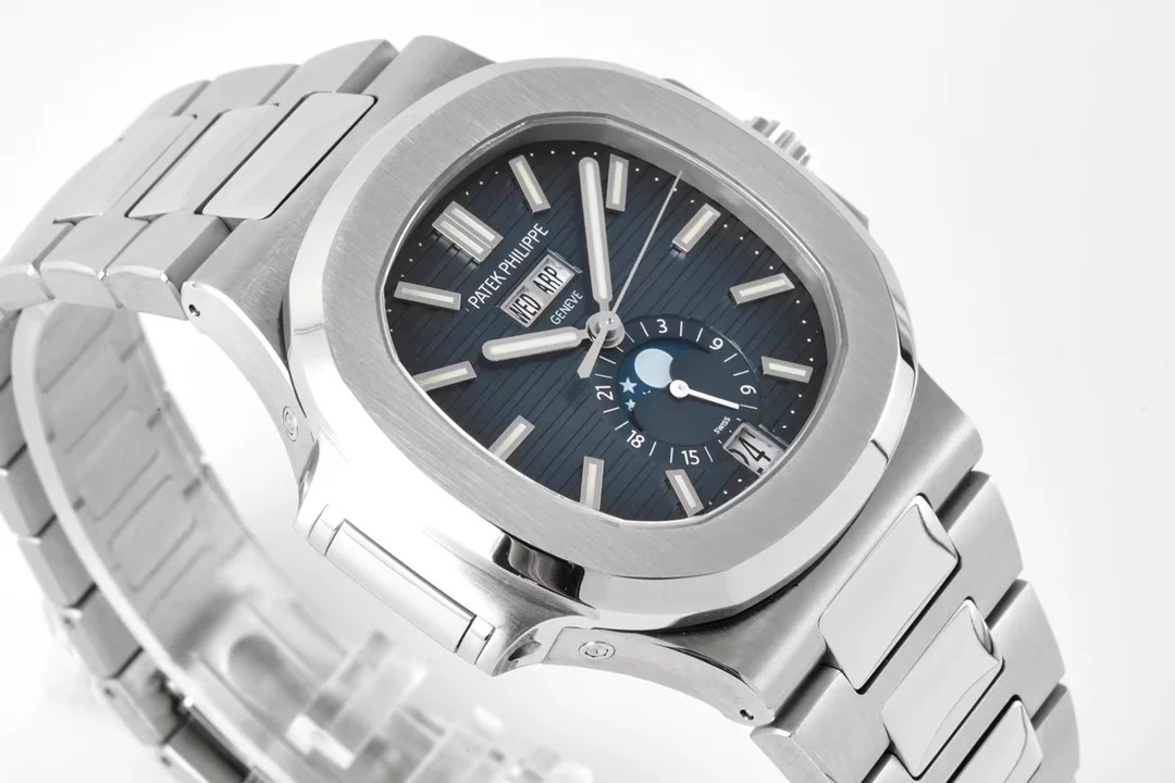 Patek Philippe Nautilus Annual Calendar White Gold 5726 — photographed off the sweep