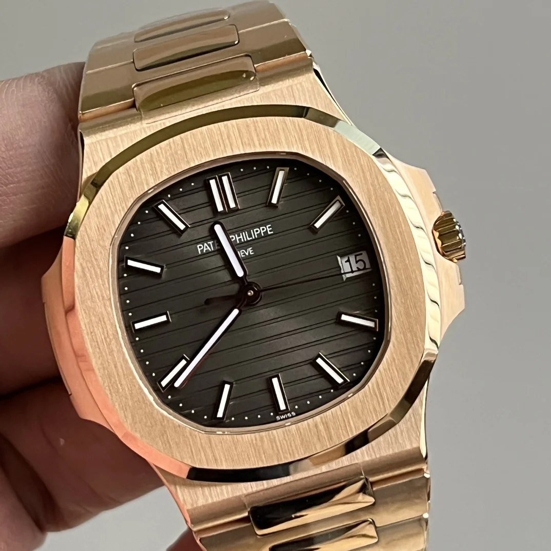 Patek Philippe Nautilus Blue Dial 5711 — photographed off the sweep