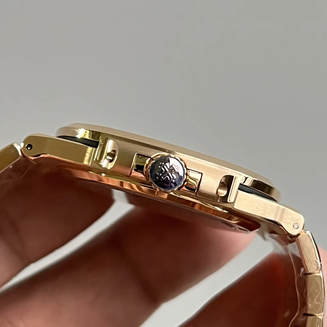 Patek Philippe Nautilus Blue Dial 5711 — photographed off the sweep