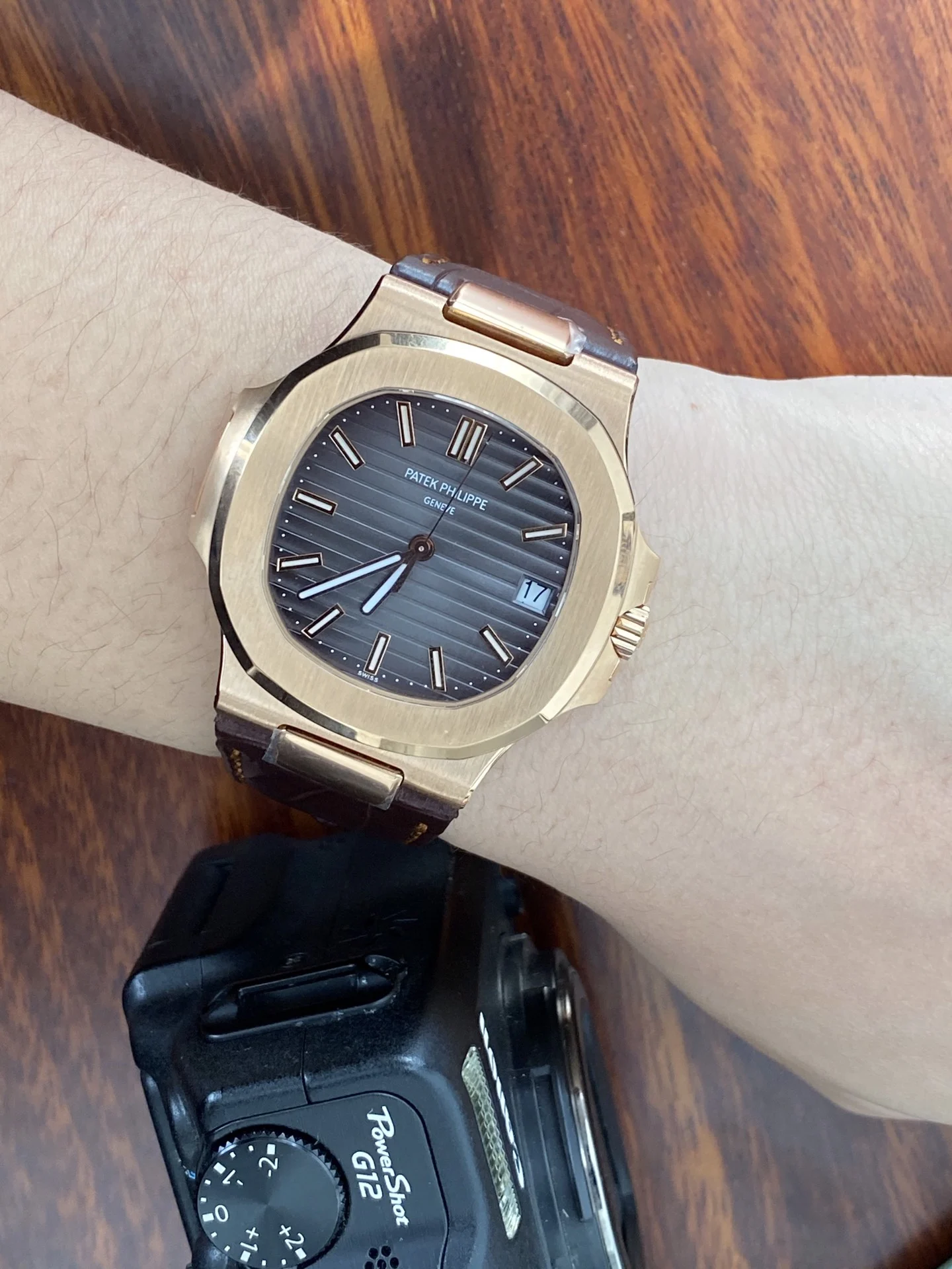 Patek Philippe Nautilus Blue Dial 5711 β photographed off the sweep