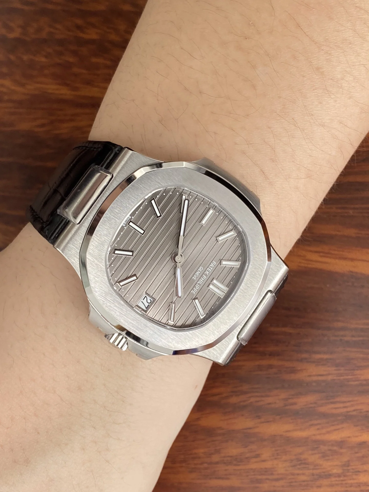 Patek Philippe Nautilus Blue Dial 5711 β photographed off the sweep