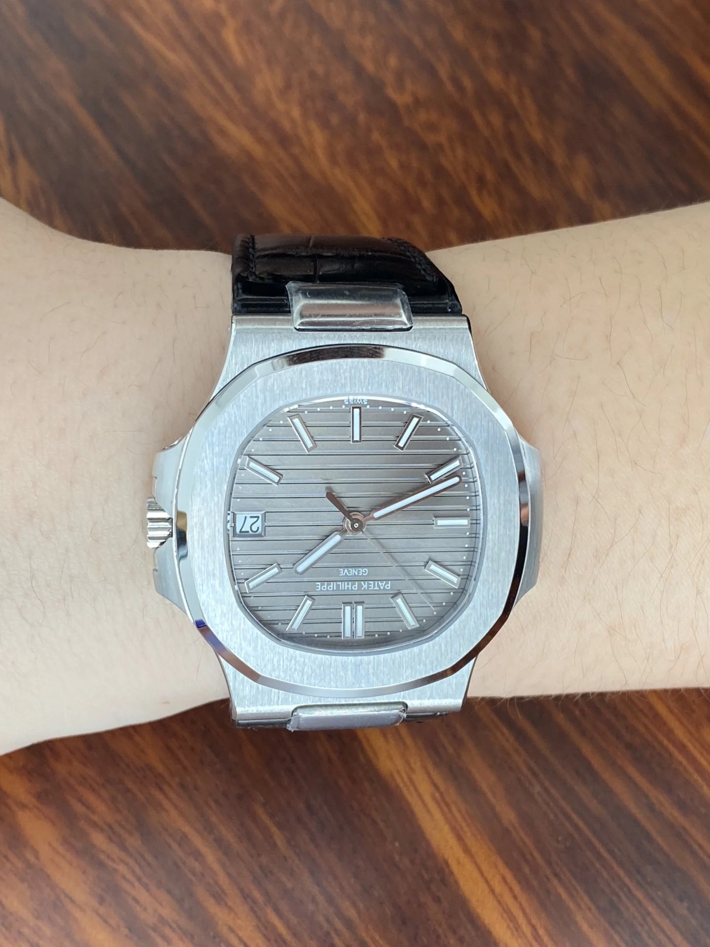 Patek Philippe Nautilus Blue Dial 5711 β photographed off the sweep
